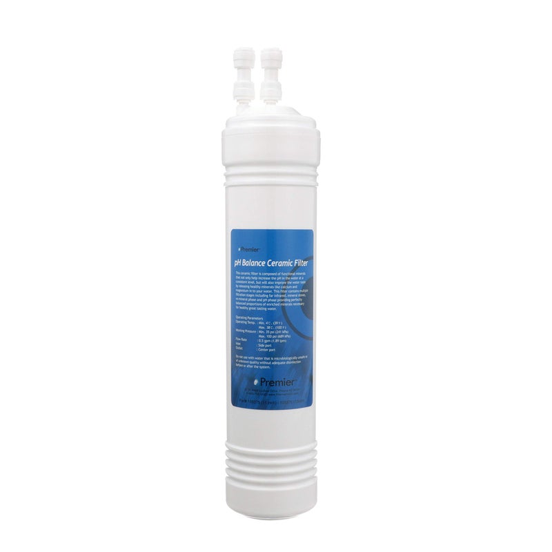 Watts Premier pH Balancing Ceramic Post-Filter with 1/4" QC (Quick Connect) Fittings for All RO Reverse Osmosis Systems, Water Filter Replacement, 6 Layers, Fits 3/8" Faucet Tubing - Image 1